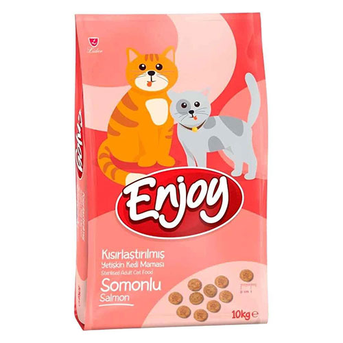 Enjoy Somonlu Kısırlaştırılmış Kedi Maması 10 Kg