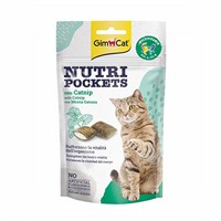 GimCat Nutripockets Kedi Otlu ve Multivitaminli Kedi Ödülü 60 Gr