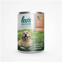 Leos Somonlu ve Pirinçli Pate Yetişkin Köpek Konservesi 24 Adet 400 Gr