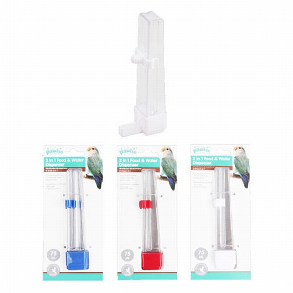 Pawise Plastik Kuş Suluğu ve Yemliği 75 Ml 14,5 Cm
