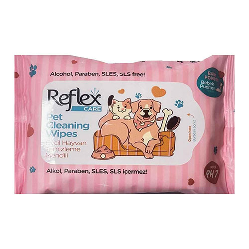 Reflex Kedi ve Köpekler İçin Çok Amaçlı Hijyenik Temizleme Mendili 50