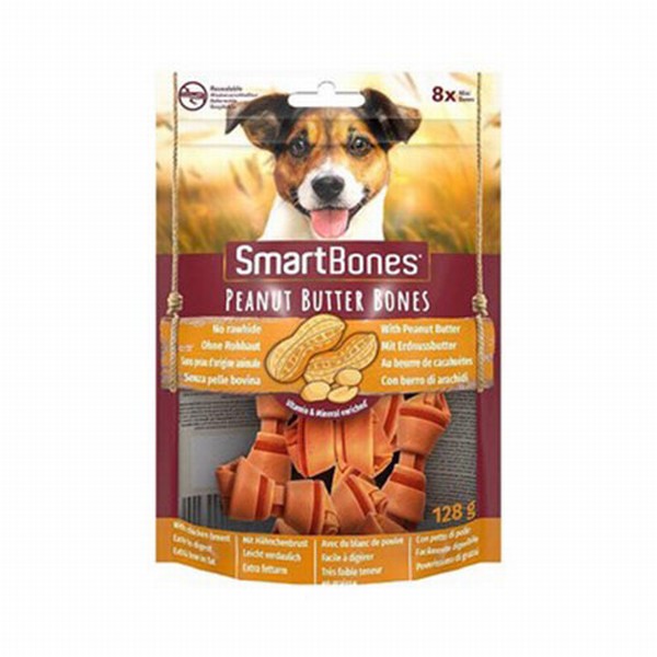 SmartBones Tavuklu Fıstık Ezmeli Mini Düğüm Kemik Köpek Ödülü 8