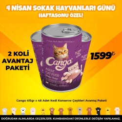 Cango 415gr x 48 Adet Kedi Konserve Çeşitleri Avantaj Paketi