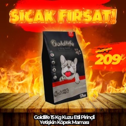 Goldlife 15 Kg Kuzu Etli Pirinçli Yetişkin Köpek Maması