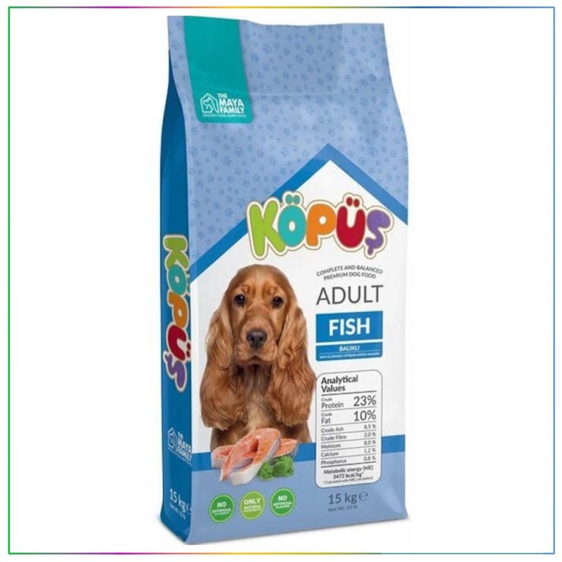 Köpüş Balıklı Yetişkin Köpek Maması 15 Kg