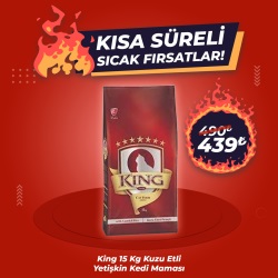 King 15 Kg Kuzu Etli Yetişkin Kedi Maması