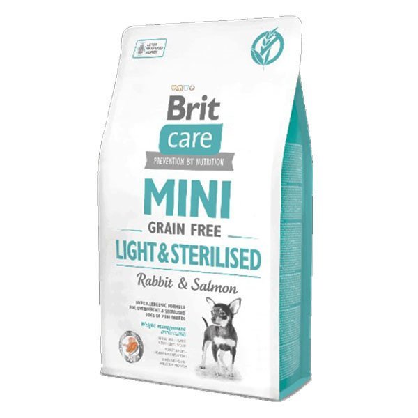 Brit Care Mini Light&Sterilised Kilolu Kısırlaştırılmış Köpekler İçin Tahılsız Hipoalerjenik Köpek Maması 2 Kg