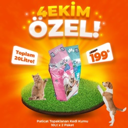 PatiCat İnce Kedi Kumu Çeşitleri 2 Adet x 10 Lt (Avantaj Paketi)