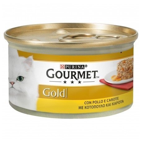 Gourmet Gold Fileto Kıyılmış Tavuklu Ve Havuçlu Yetişkin Kedi Konservesi 85 Gr