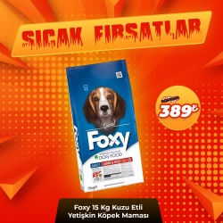 Foxy Kuzu Etli Yetişkin Köpek Maması 15 Kg