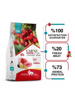 Carni Life Kızılcık Sığır Etli ve Erikli Medium & Maxi Yetişkin Köpek Maması 2.5 Kg