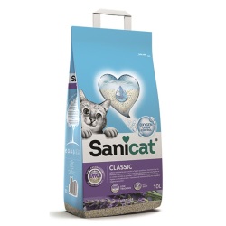 Sanicat Classic Oksijen Kontrollü Lavantalı Ultra Emici Doğal Kedi Kumu 10 lT