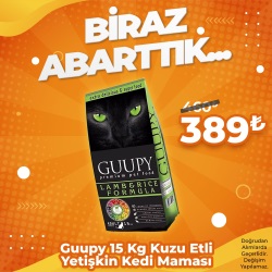 GUUPY Kuzu Etli Yetişkin Kedi Maması 15kg