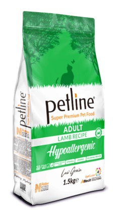 Petline Hypoallergenic Kuzu Etli Düşük Tahıllı Yetişkin Kedi Maması 1,5kg