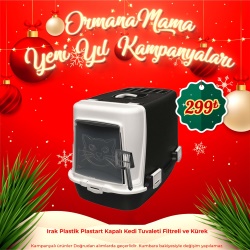 Irak Plastik Plastart Kapalı Kedi Tuvaleti Filtreli ve Kürek