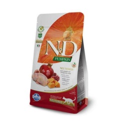 N-D Pumpkin Tahılsız Bıldırcın Etli Balkabaklı ve Narlı 5 Kg Kısırlaştırılmış Kuru Kedi Maması