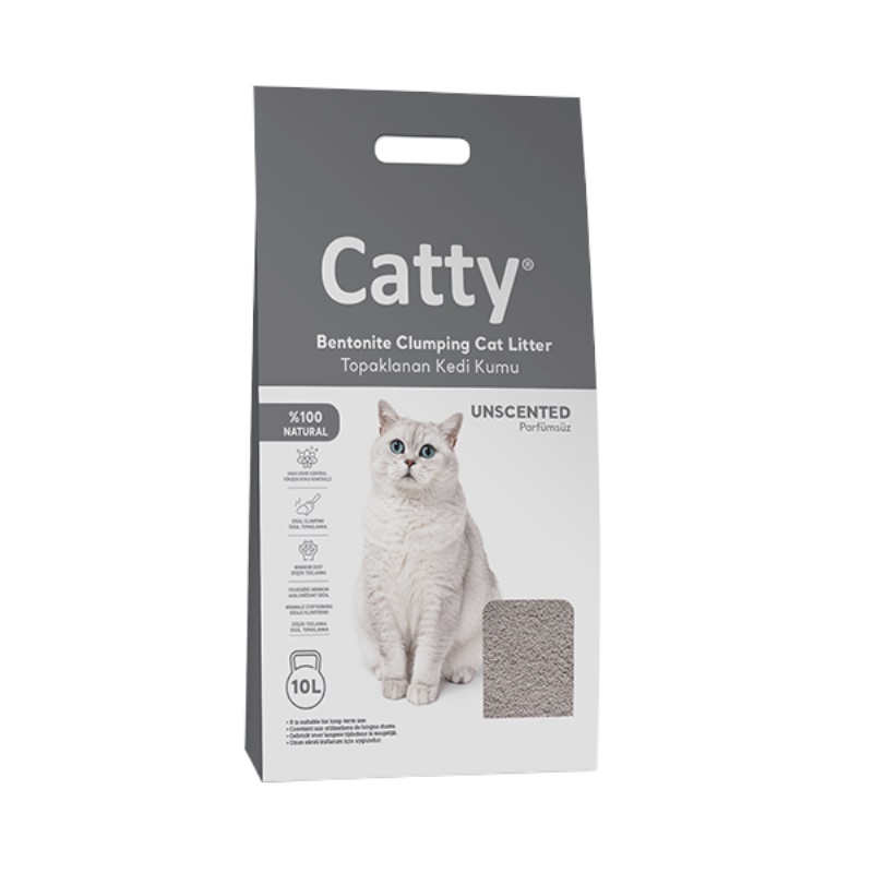 Catty Parfümsüz Natürel Kedi Kumu 10 lt x2 Adet