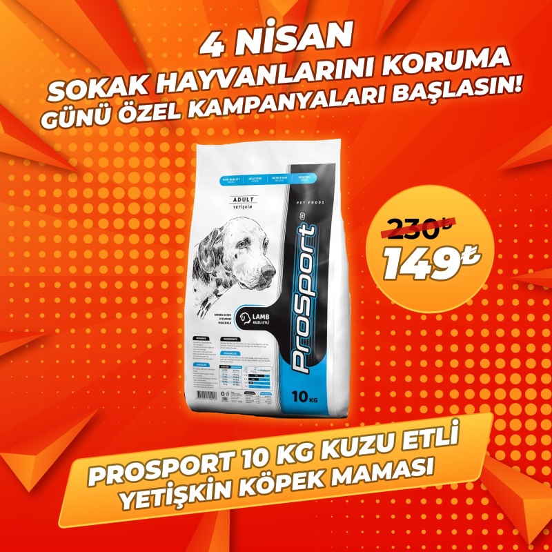 ProSport Kuzu Etli Yetişkin Köpek Maması 10 KG