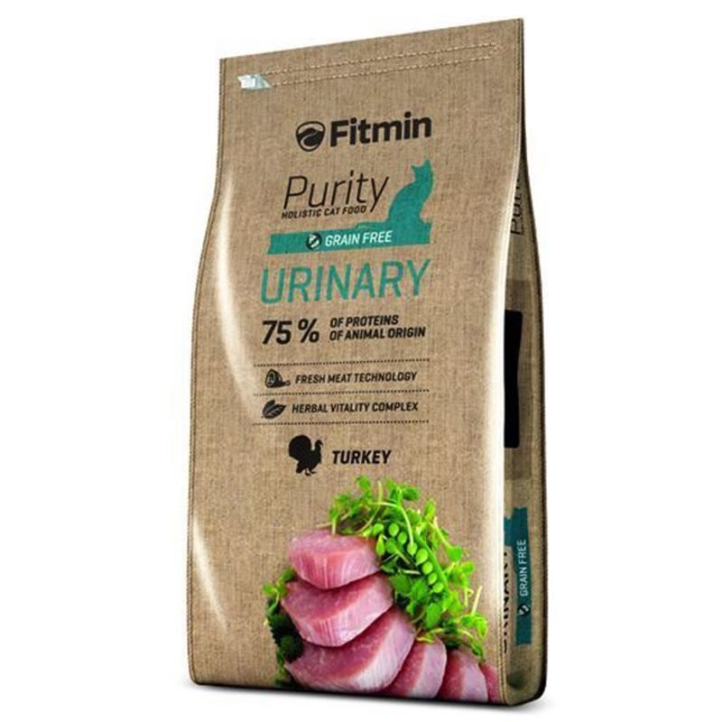 Fitmin Purity Urinary Sindirim Sistemi Sağlığı İçin Hindili Tahılsız Kedi Maması 1,5 Kg