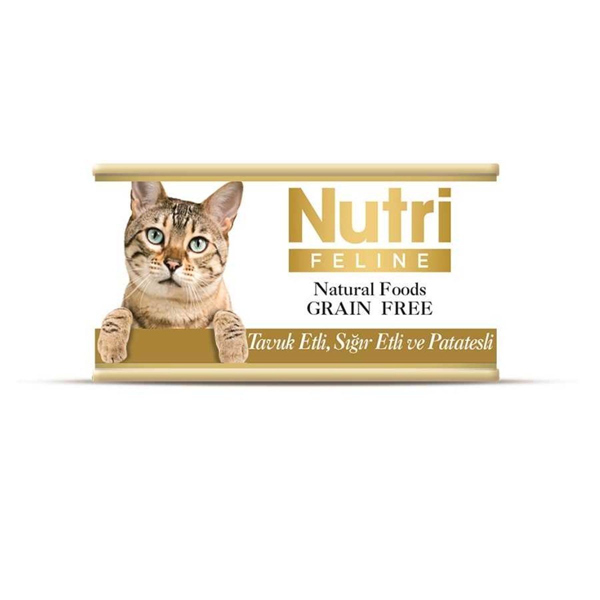 Nutri Feline Tavuklu Sığır Etli Ve Patatesli Tahılsız Yetişkin Kedi Konservesi 85 Gr