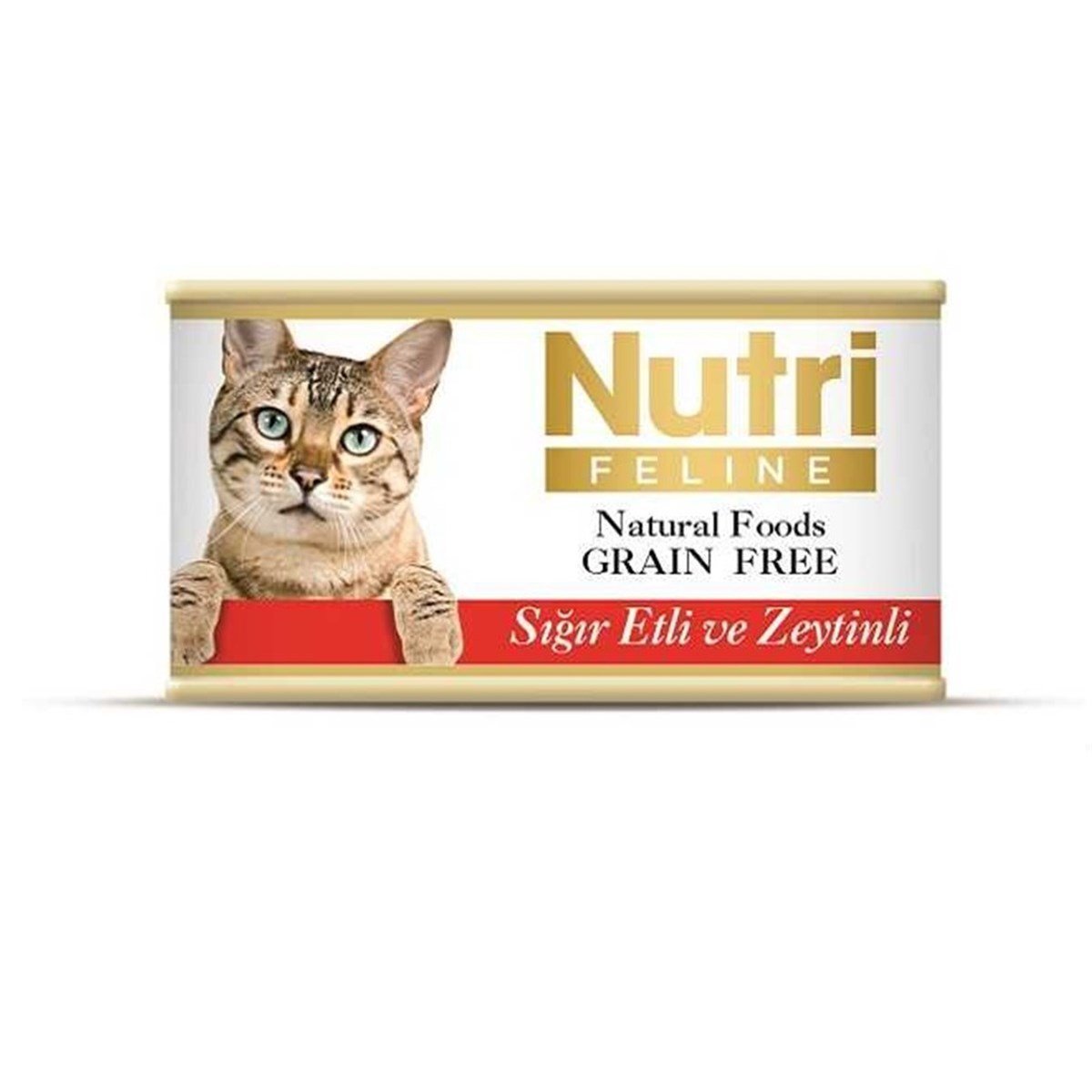 Nutri Feline Sığır Etli Ve Zeytinli Tahılsız Yetişkin Kedi Konservesi 85 Gr