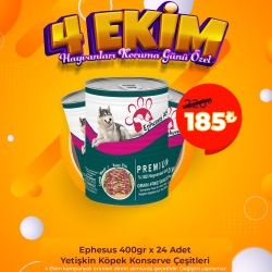 Ephesus 400gr x 24 Adet Yetişkin Köpek Konserve Çeşitleri