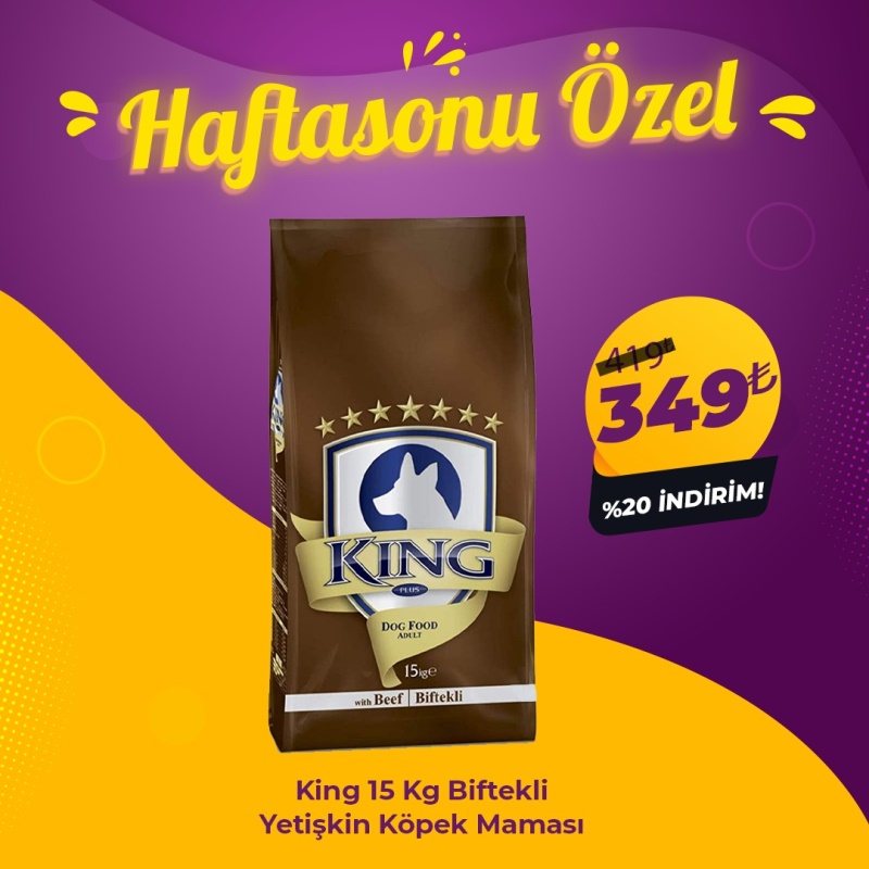 King 15 Kg Biftekli Yetişkin Köpek Maması