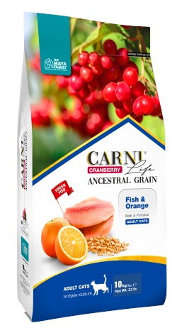 Carni Life Kızılcık Balık Etli ve Portakallı Yetişkin Kedi Maması 10 Kg
