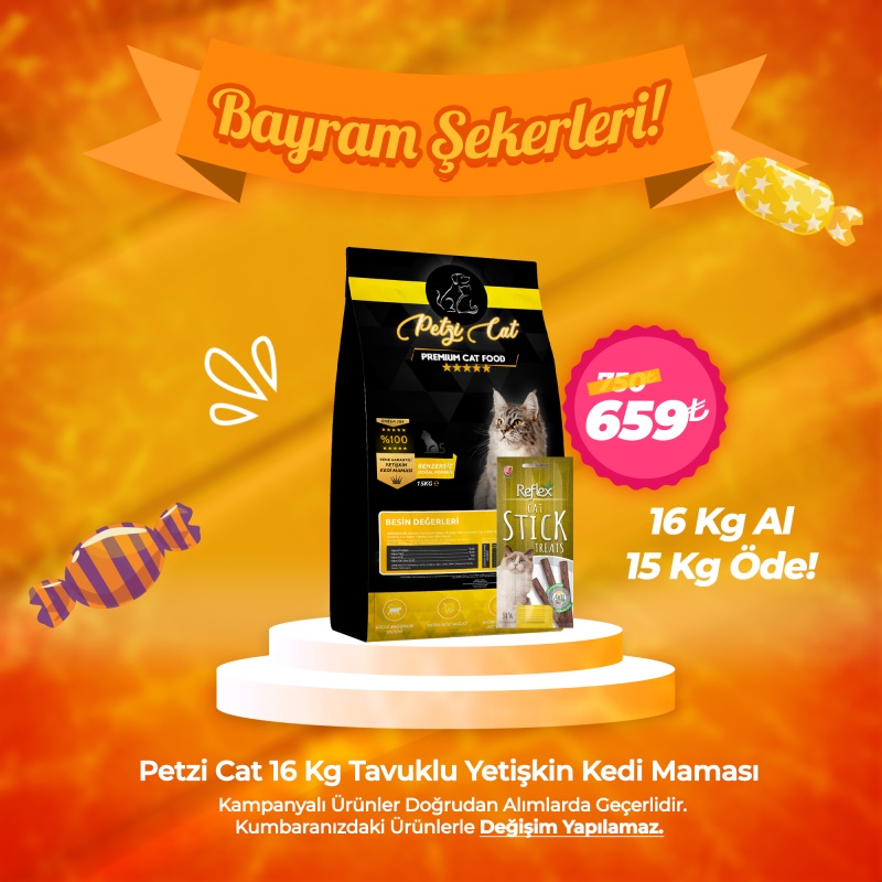 Petzi 15 Kg Kuzu Etli Yetişkin Köpek Maması - 1 Adet 3x11gr Reflex Stick Ödük Hediyeli!