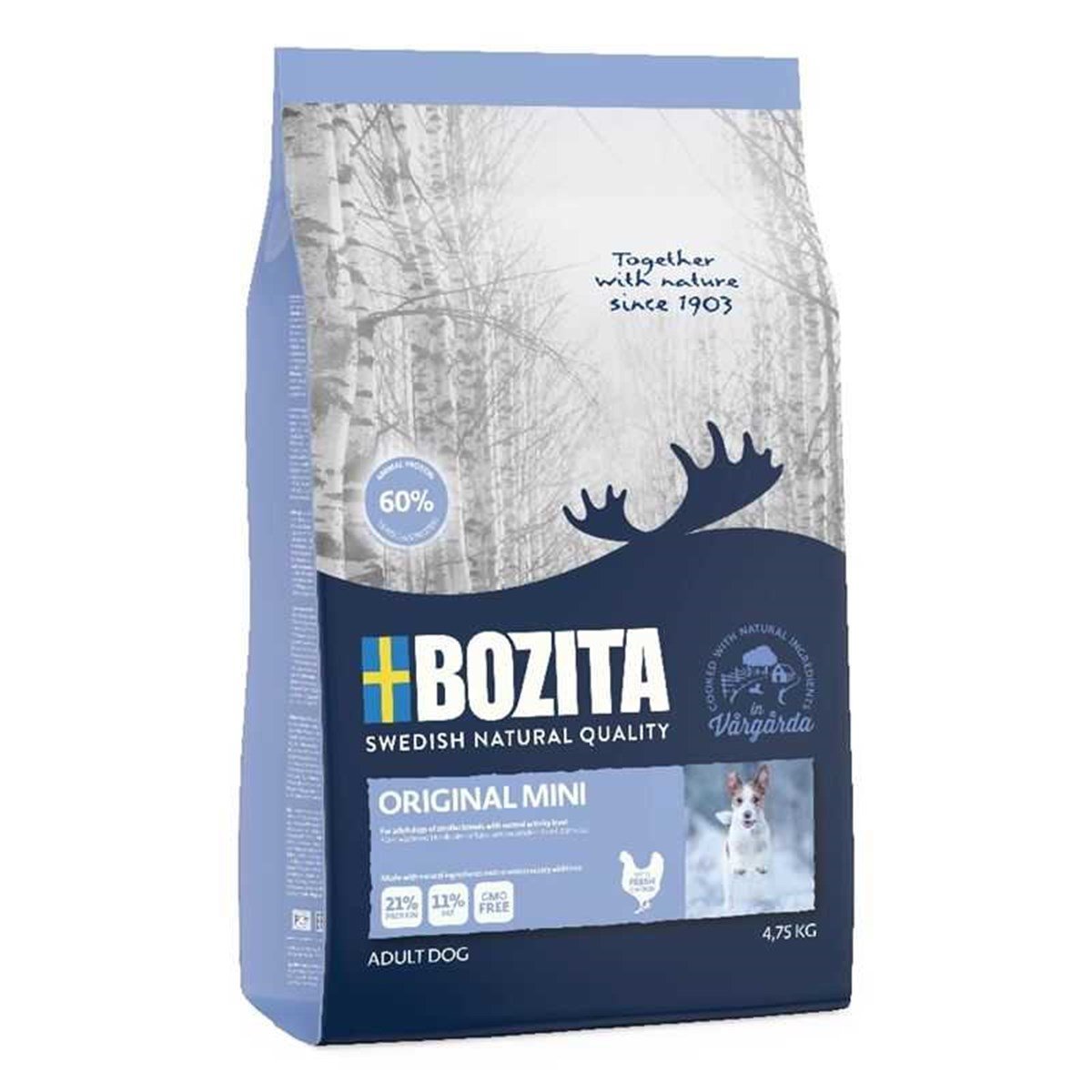 Bozita Original Mini Tavuklu Yetişkin Küçük Irk Köpek Maması 4.75Kg