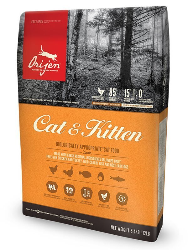 Orijen Cat & Kitten Tahılsız Yavru Ve Yetişkin Kedi Maması 1.8 Kg