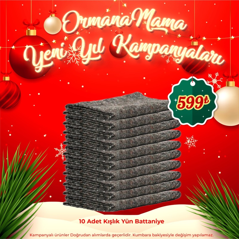 Kışlık Yün Battaniye 10 Adet