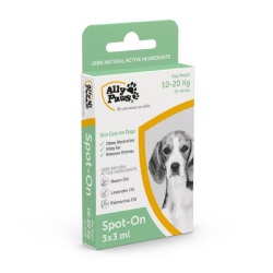 ALLY PAWS SPOT-ON 10-20KG KÖPEK ENSE DAMLASI 3X3ML