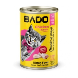 Bado Yavru Kedi Yaş Maması Tavuk Etli 400 GR x 24 Adet