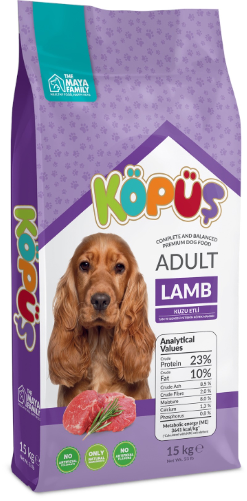 Köpüş Yetişkin Köpek Maması Kuzu Etli 15 kg