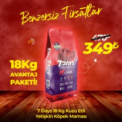 7 Days Kuzu Etli Yetişkin Köpek Maması 18 Kg