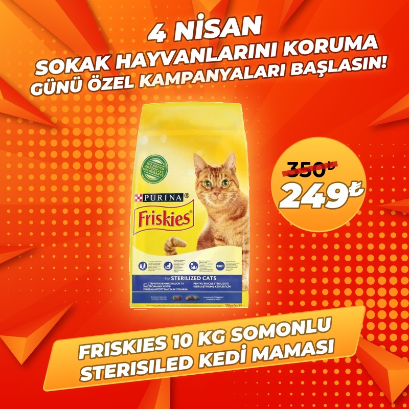 Friskies Sterilised Somonlu Ve Sebzeli Kısırlaştırılmış Yetişkin Kedi Maması 10 Kg