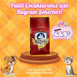 King 15 Kg Kuzu Etli Yetişkin Kedi Maması