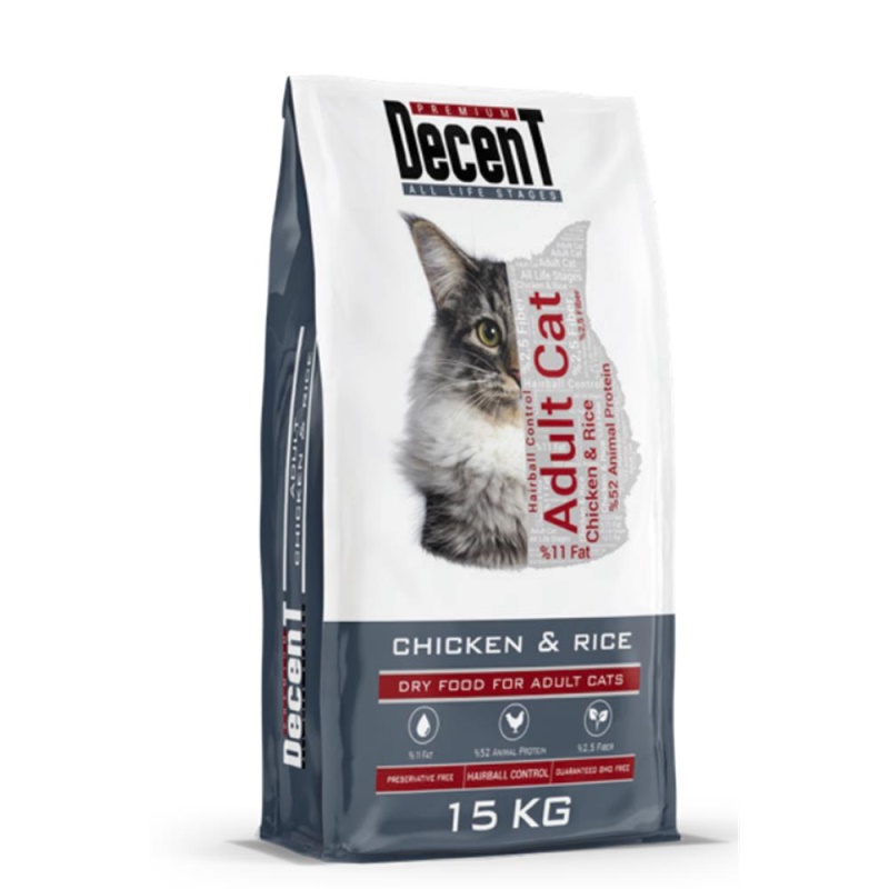 Decent Tavuklu 15 kg Yetişkin Kuru Kedi Maması