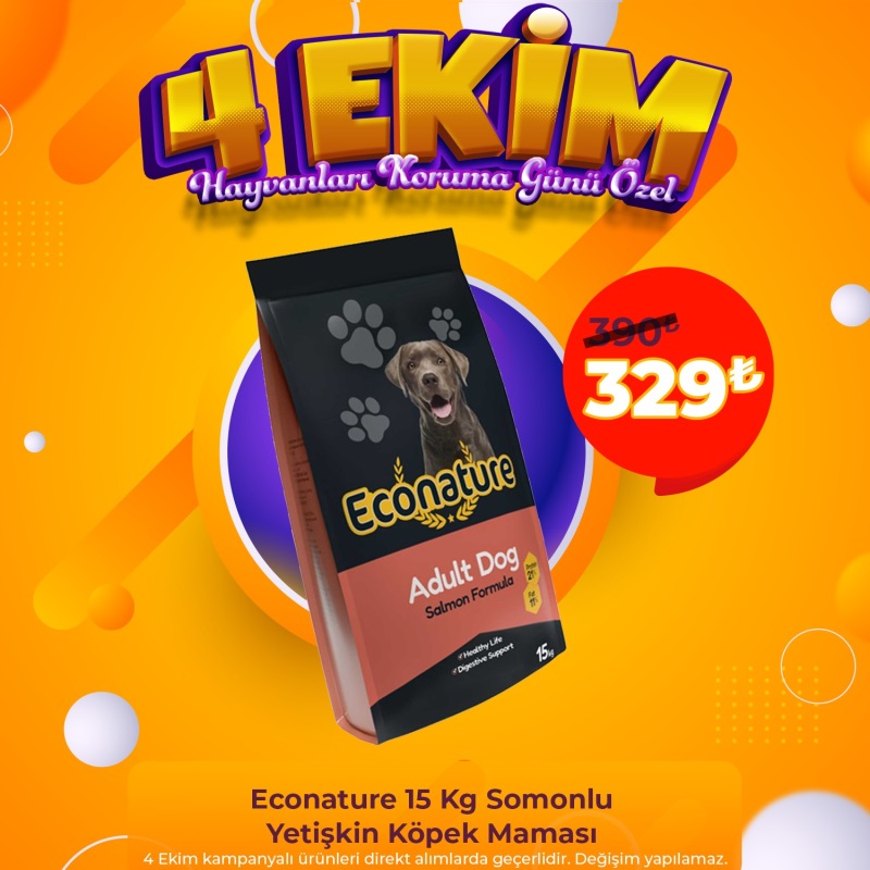 Econature 15 Kg Somonlu Yetişkin Köpek Maması