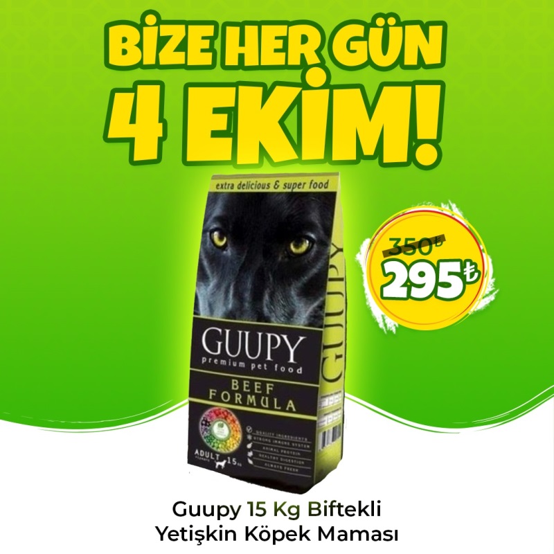 Guupy Biftekli Yetişkin Köpek Maması 15 Kg