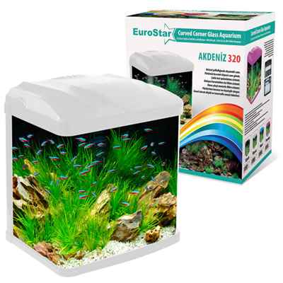 EuroStar Akdeniz 320 Beyaz Akvaryum 4w Led (32x23x38,5)