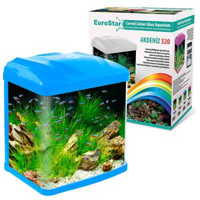 EuroStar Akdeniz 320 Mavi Akvaryum 4w Led (32x23x38,5)