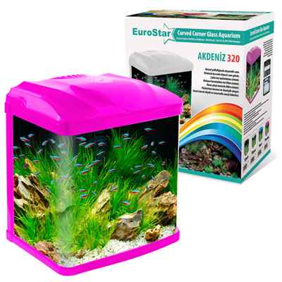 EuroStar Akdeniz 320 Pembe Akvaryum 4w Led (32x23x38,5)