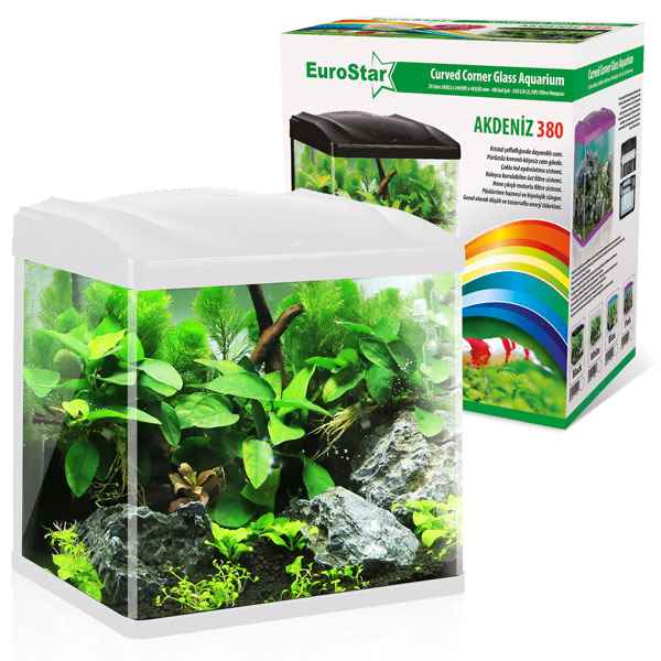 EuroStar Akdeniz 380 Beyaz Akvaryum 4w Led (38x26x40,5)