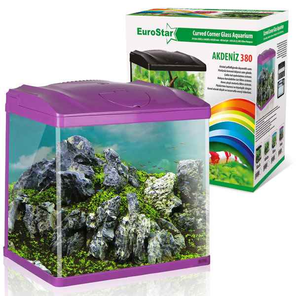 EuroStar Akdeniz 380 Pembe Akvaryum 4w Led (38x26x40,5)