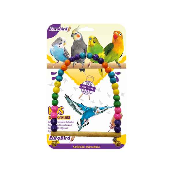 EuroBird Kuş Oyuncağı Boncuklu Oval Salıncak