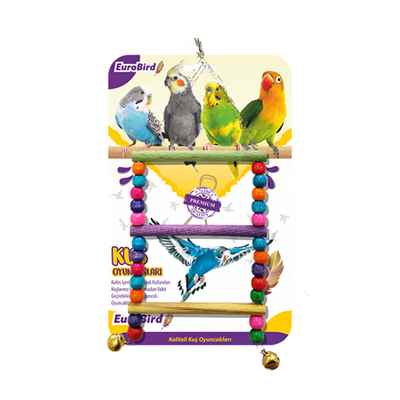 EuroBird Kuş Oyuncağı Renkli Boncuklu Merdiven