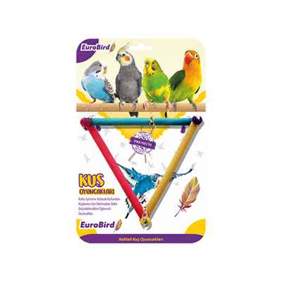 EuroBird Kuş Oyuncağı Renkli Üçgen Salıncak