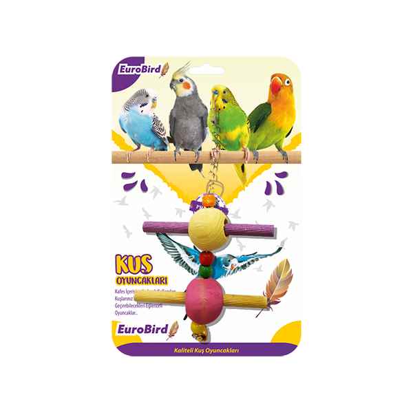 EuroBird Kuş Oyuncağı Renkli Dal Salıncak